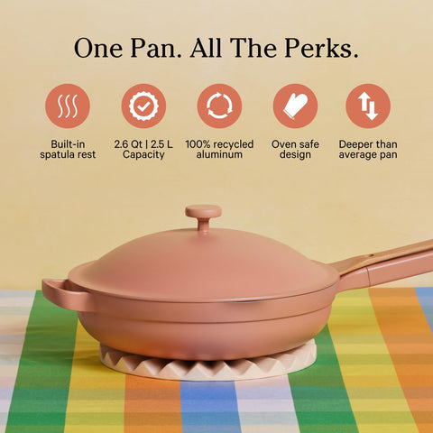 Our Place Always Pan 2.0 steamer basket enabling healthy steaming in one pan