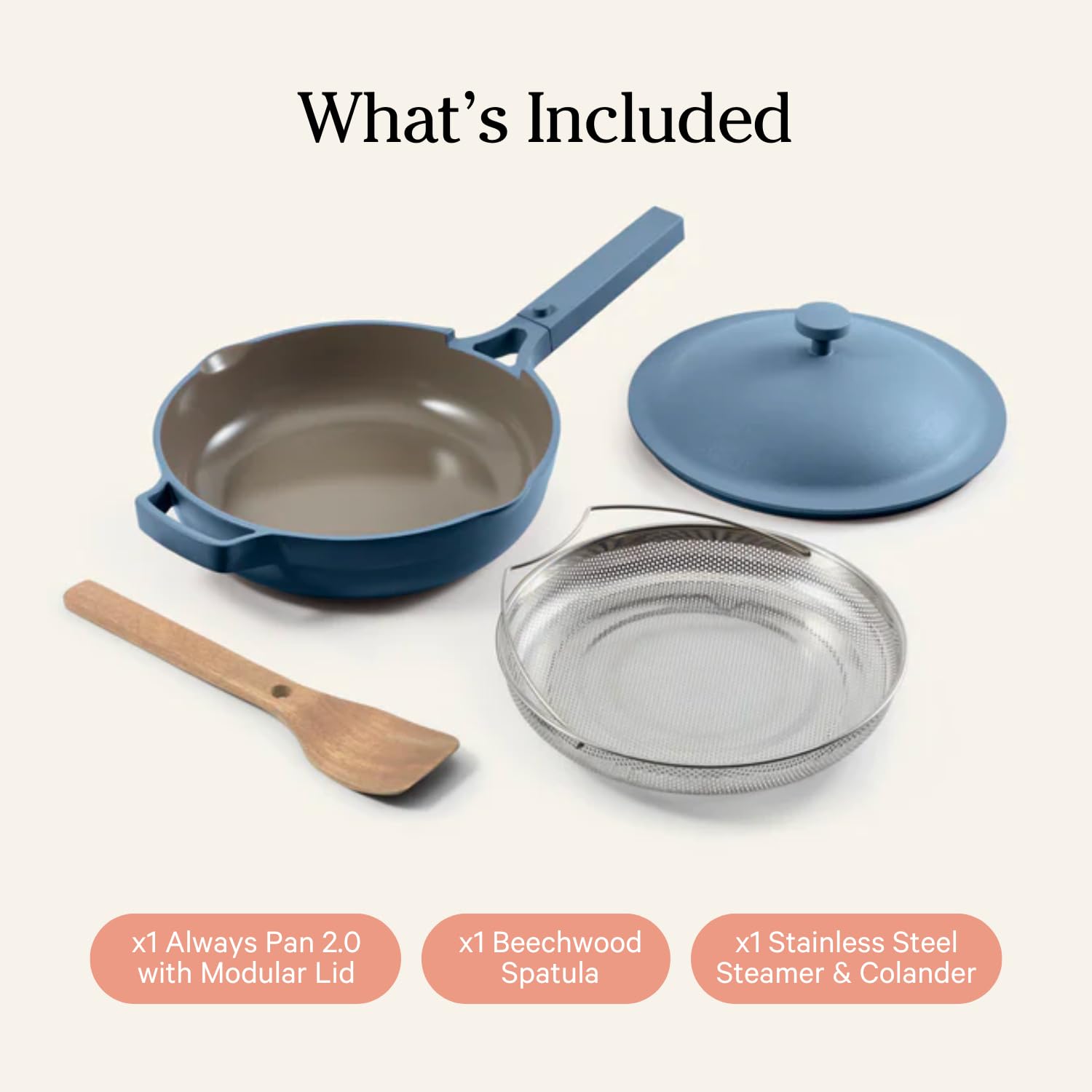 Modular steam-release lid fits securely for gentle steaming and easy lifting.