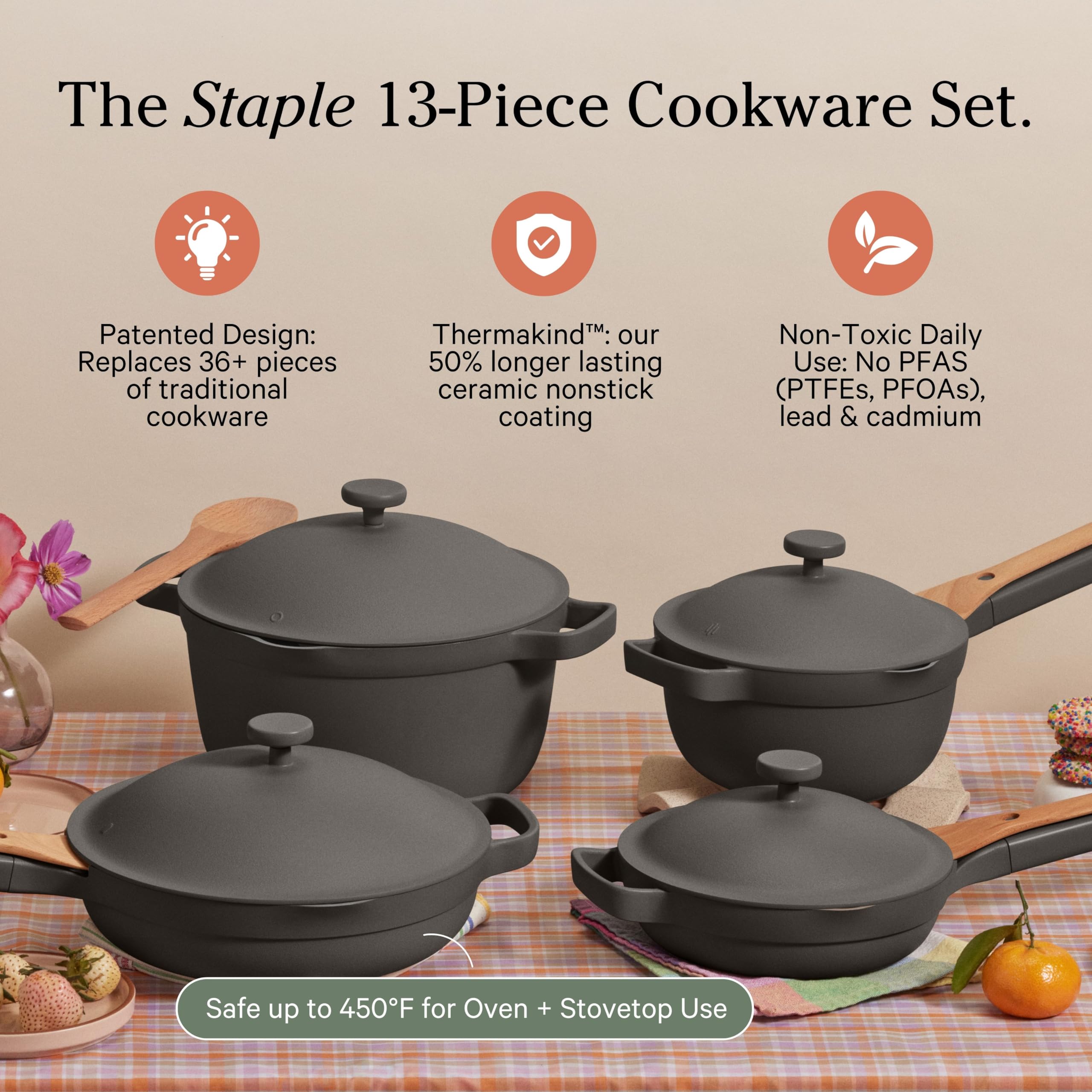 Our Place Always Pan self-basting lid for easier sauces.