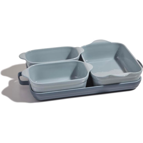 Our Place bakeware set griddle pan on stovetop for even searing