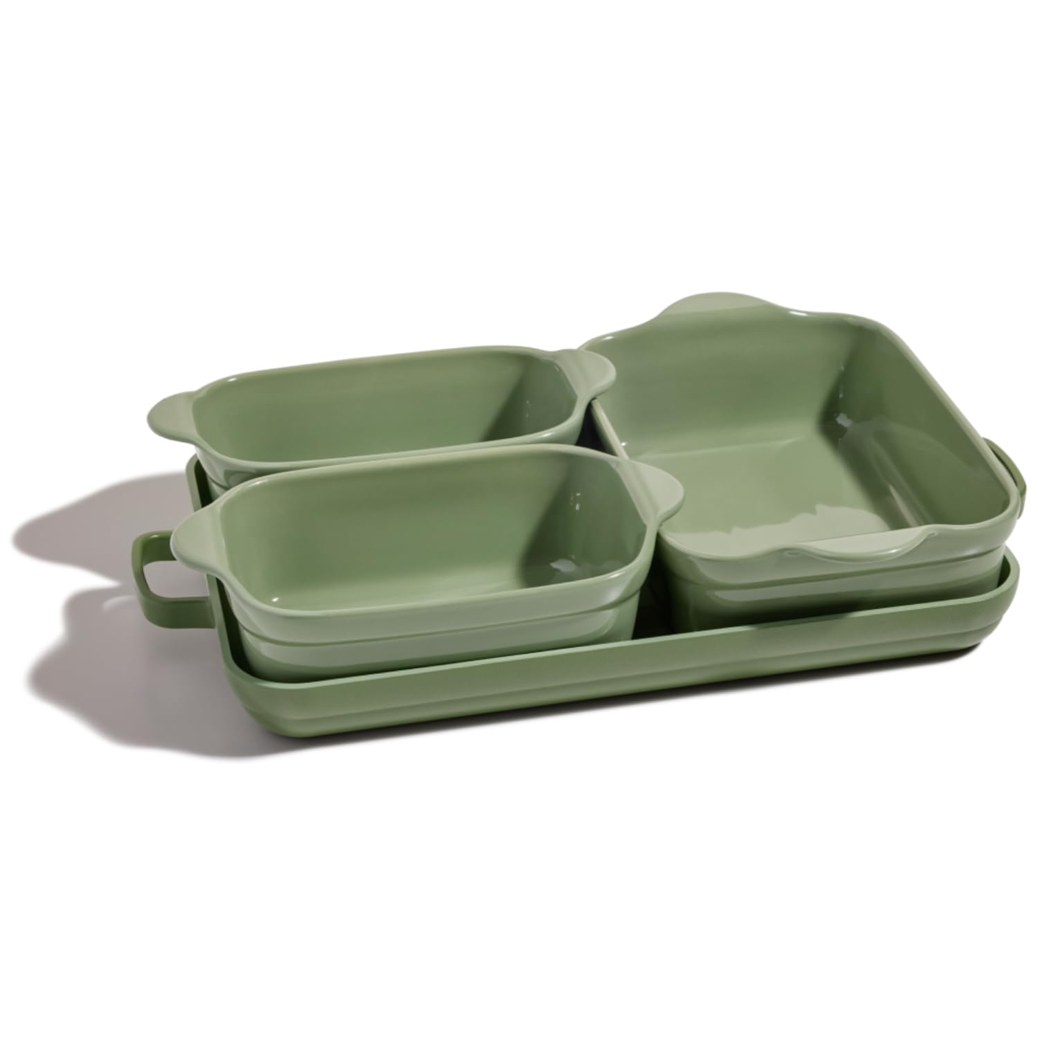 Our Place bakeware set with stovetop griddle for even browning.