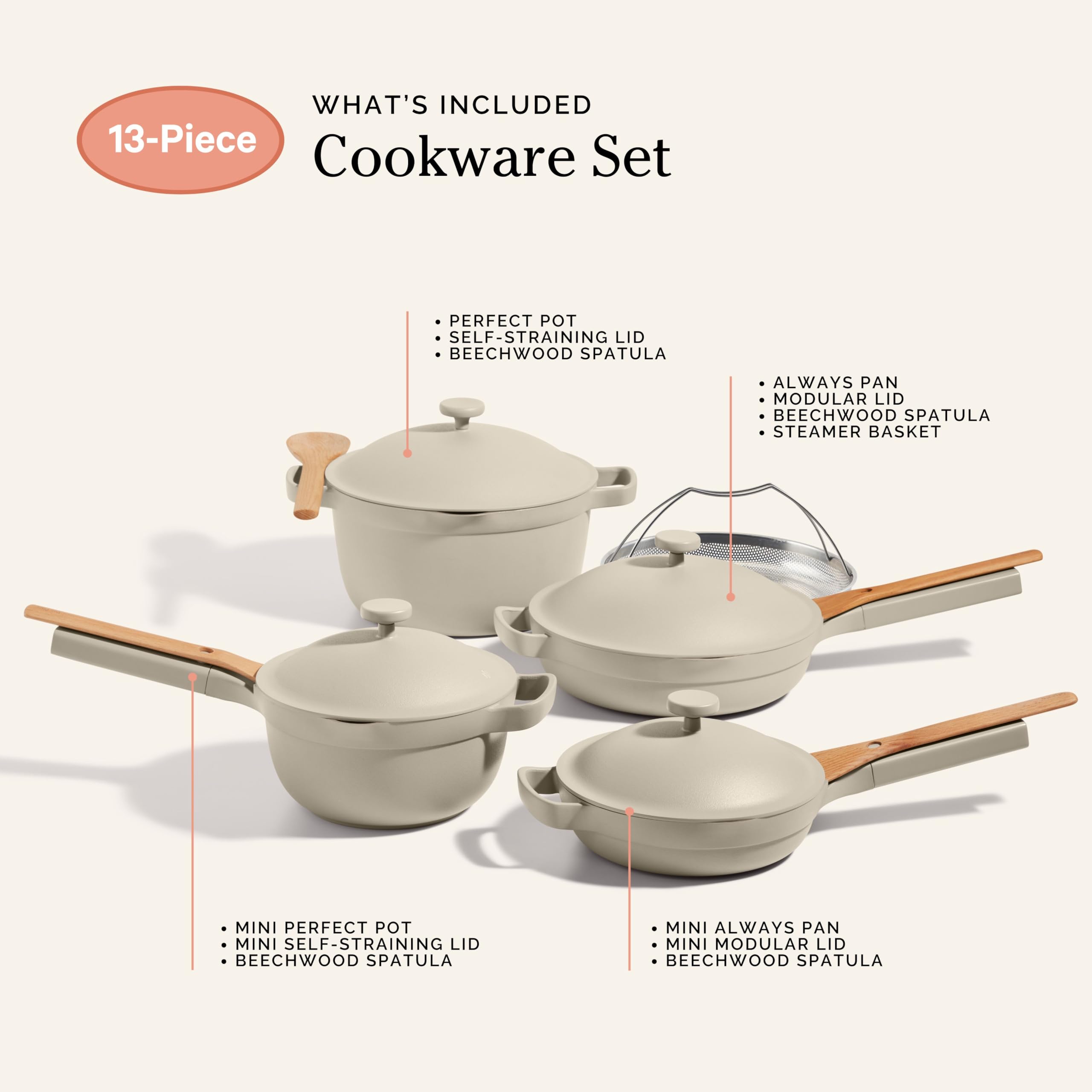 Our Place beechwood spatula highlights natural materials for gentle scraping.