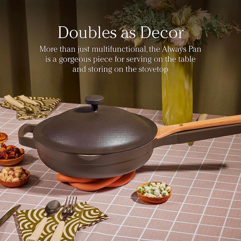 Our Place ceramic nonstick coating close-up emphasizes easy release