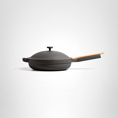 Our Place Large Always Pan in kitchen with family meal servings