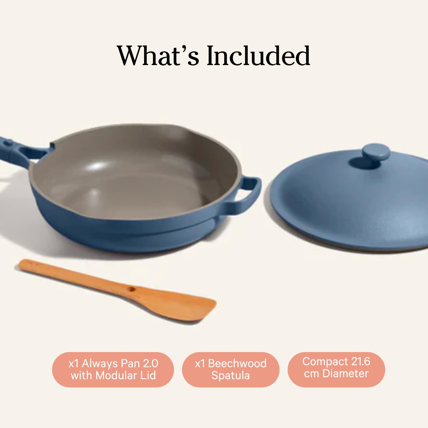 Our Place Mini Always Pan ceramic nonstick close-up highlights easy food release.