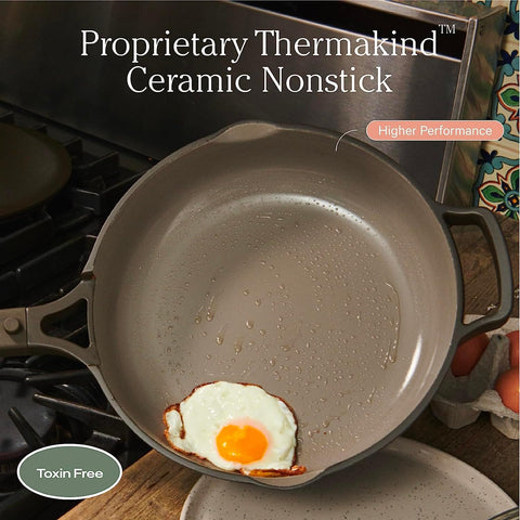 Our Place Mini Always Pan on induction-ready surface for fast heating.