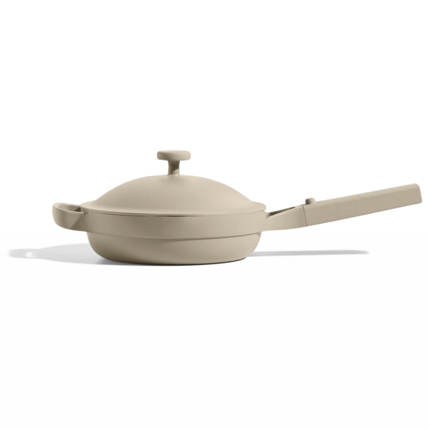 Our Place Mini Always Pan with modular lid on the stovetop for all-in-one cooking.