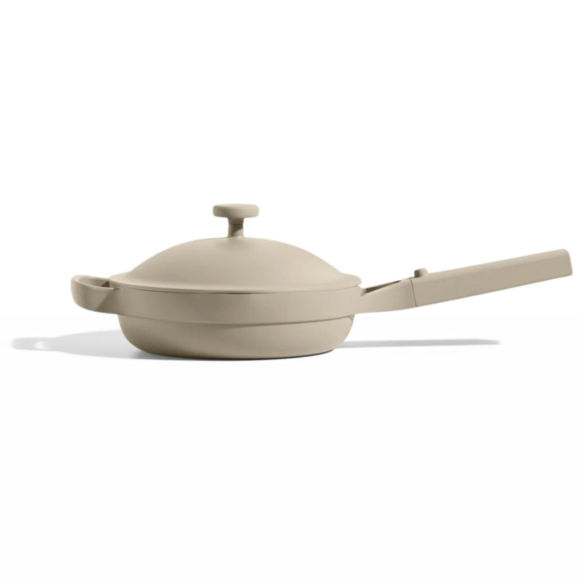 Our Place Mini Always Pan with modular lid on the stovetop for all-in-one cooking.