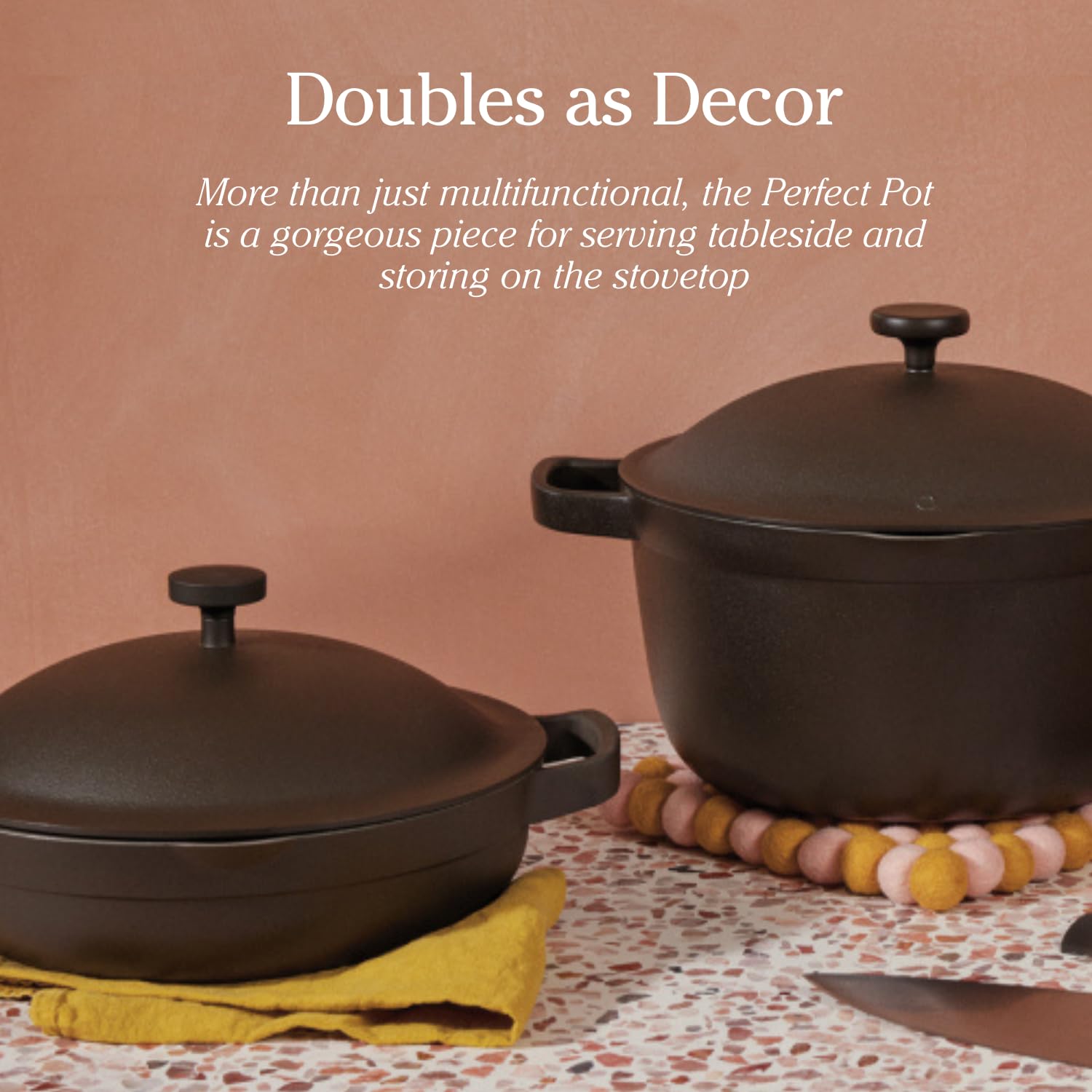 Our Place Mini Perfect Pot is oven-safe up to 450°F
