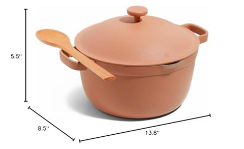 Our Place Perfect Pot dome-shaped lid adds elegance while trapping steam.