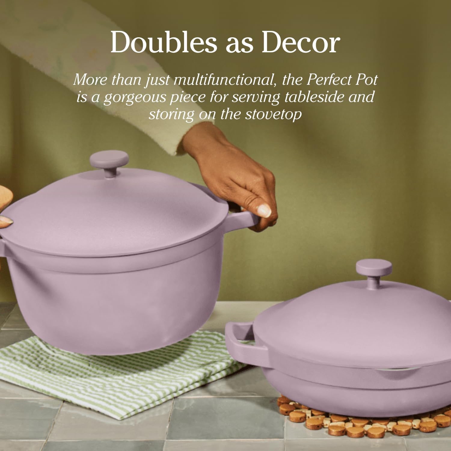 Our Place Perfect Pot oven-safe up to 450°F for stovetop-to-oven meals