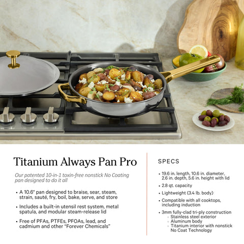 Our Place Titanium Pro Always Pan Mini compact versatility for small kitchens.