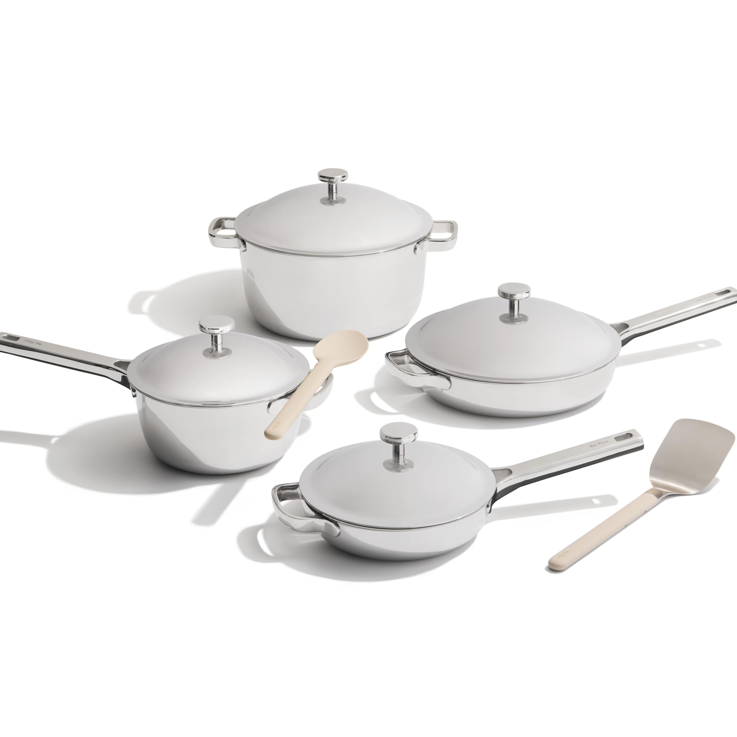 Our Place Titanium Pro Cookware Set, 10-piece, no-coating nonstick for easier cooking.