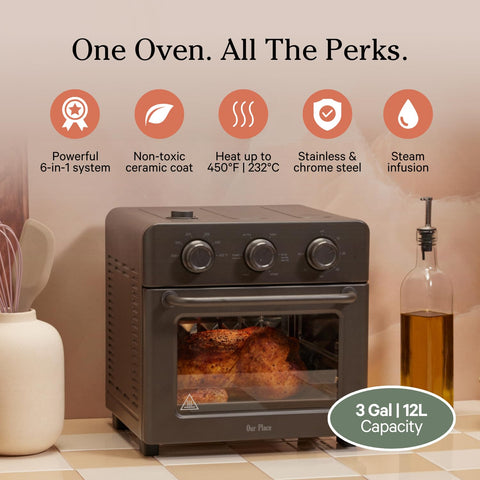 Two cooking levels inside the Wonder Oven maximize small-batch versatility.