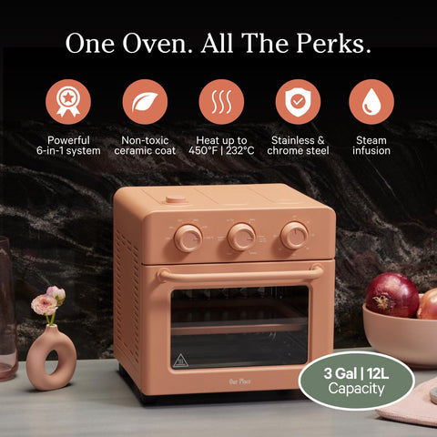 Our Place Wonder Oven interior with two levels for versatile cooking