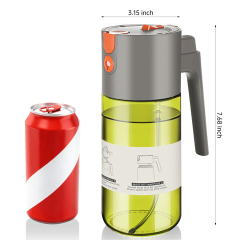 OurCabecue bottle in use during cooking demonstrates mess-free operation.