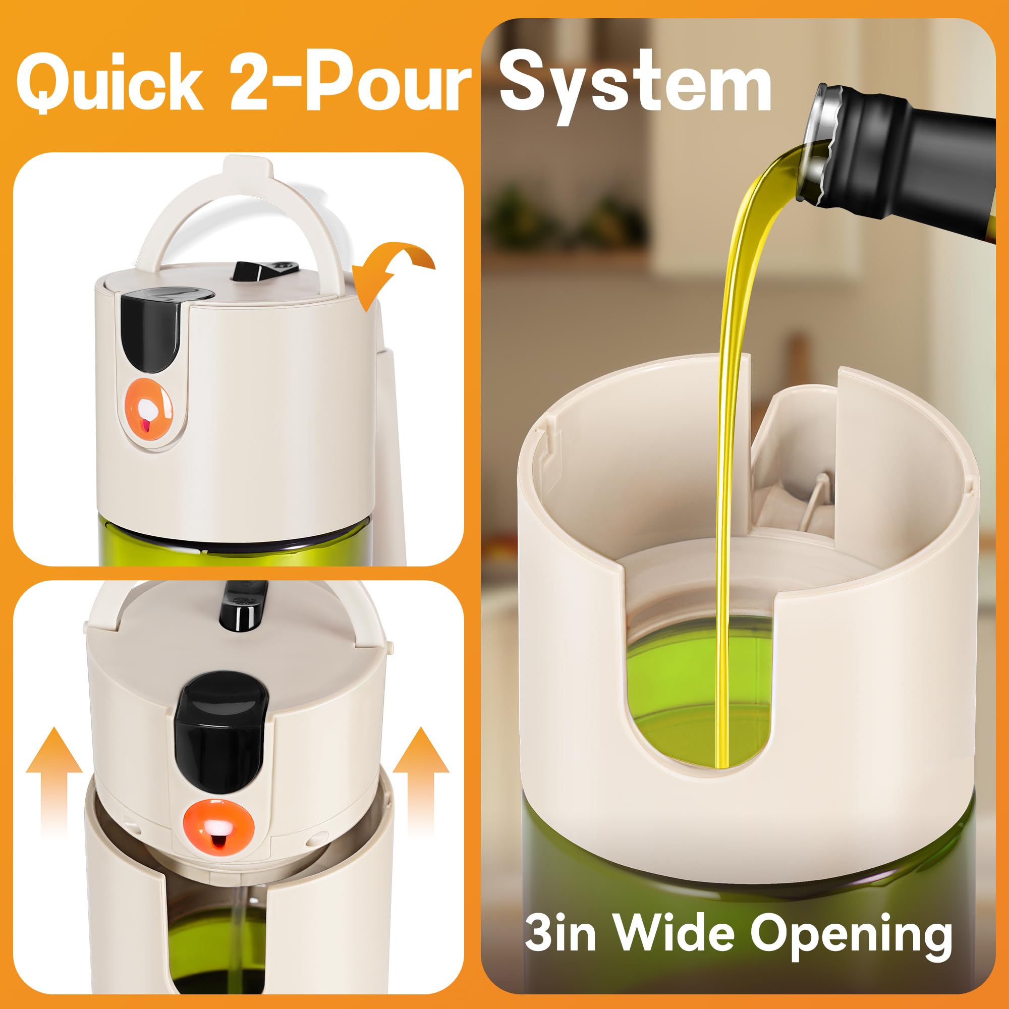 OURCABECUE two filling options simplify refilling without mess.