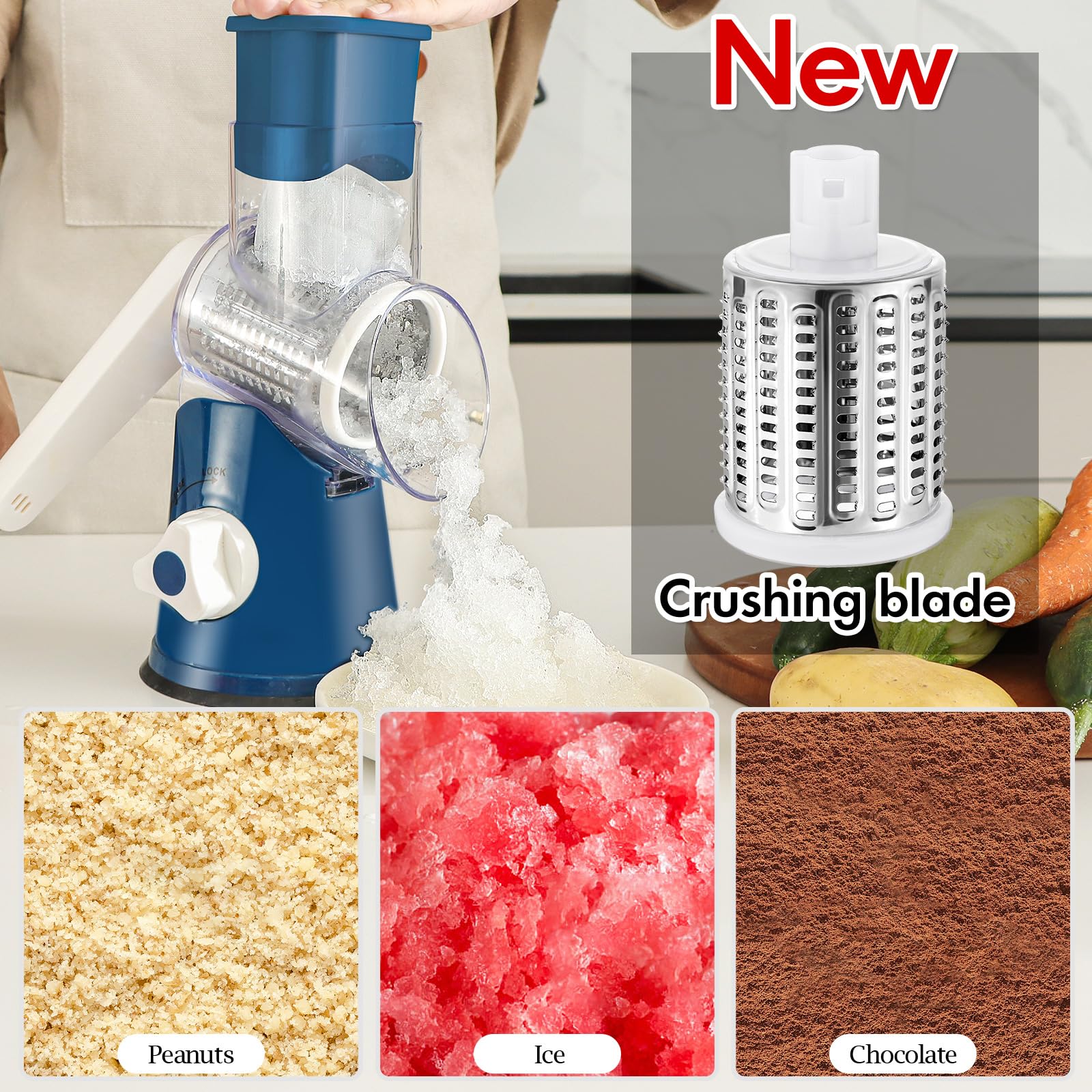 Ourokhome grater produces cheese shavings perfect for pizzas and salads.