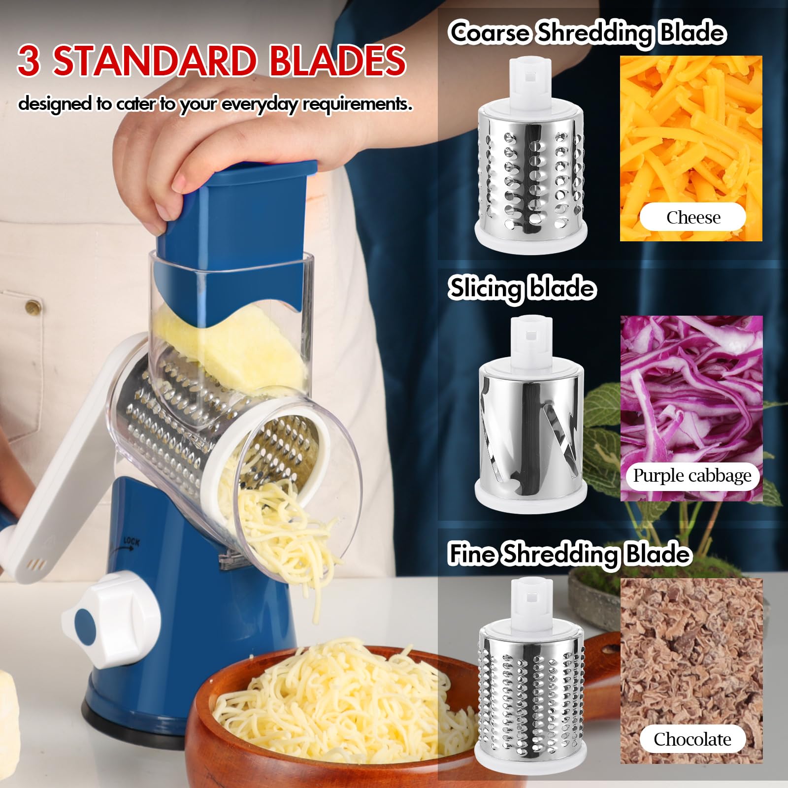 Ourokhome grater shredding carrots and cucumbers for fresh meals.