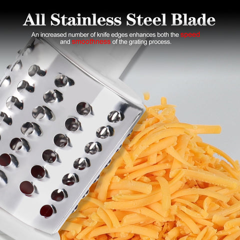 Ourokhome drum blades for coarse shredding and versatile grating.
