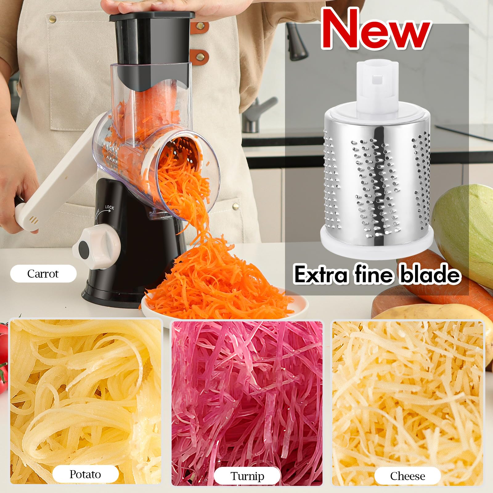 Ourokhome fine shred blade for delicate toppings and light textures.