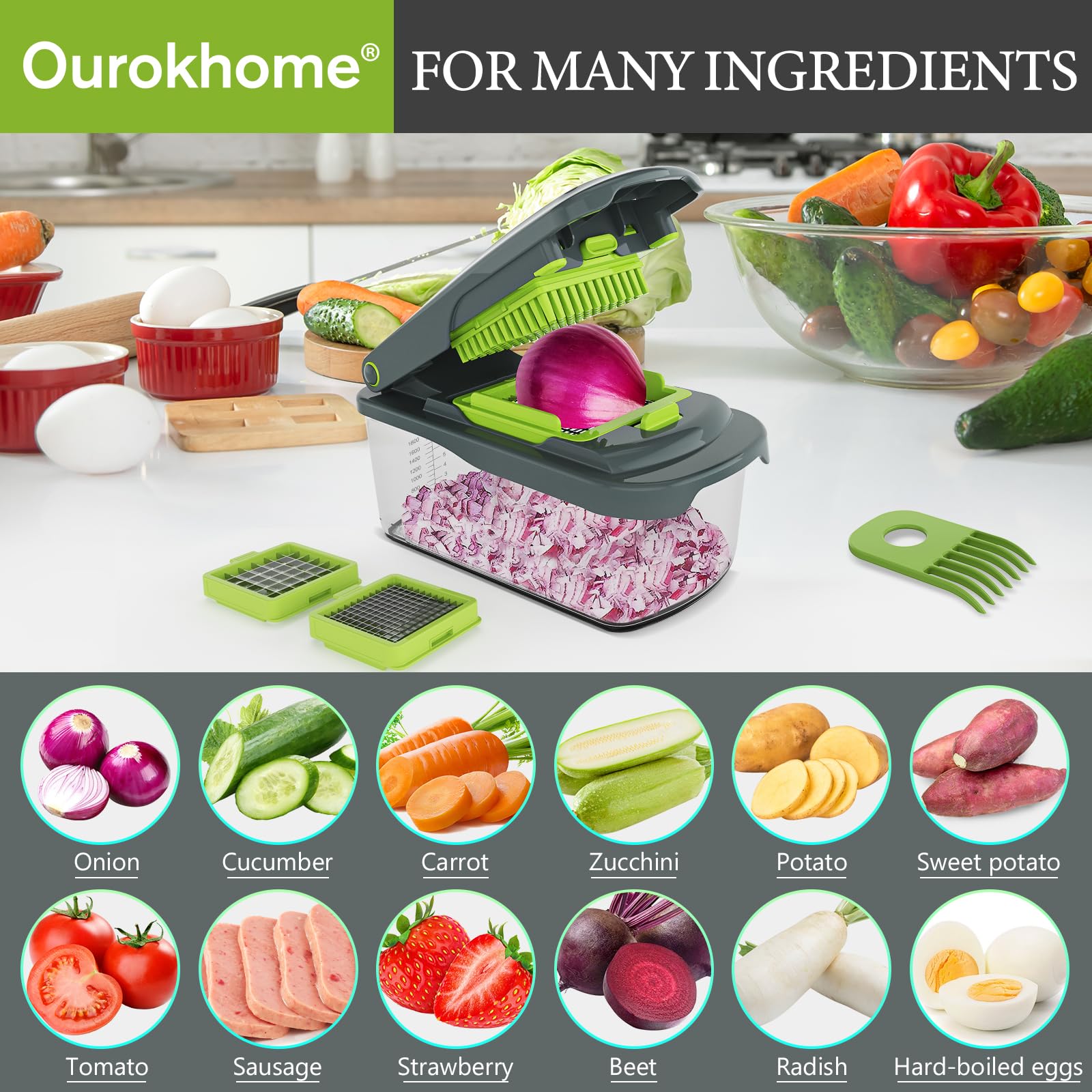 Ourokhome included cleaning brush and fork simplify cleanup