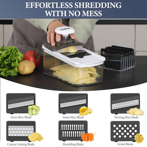 Ourokhome dicing blades enable quick cubes and strips with uniform size