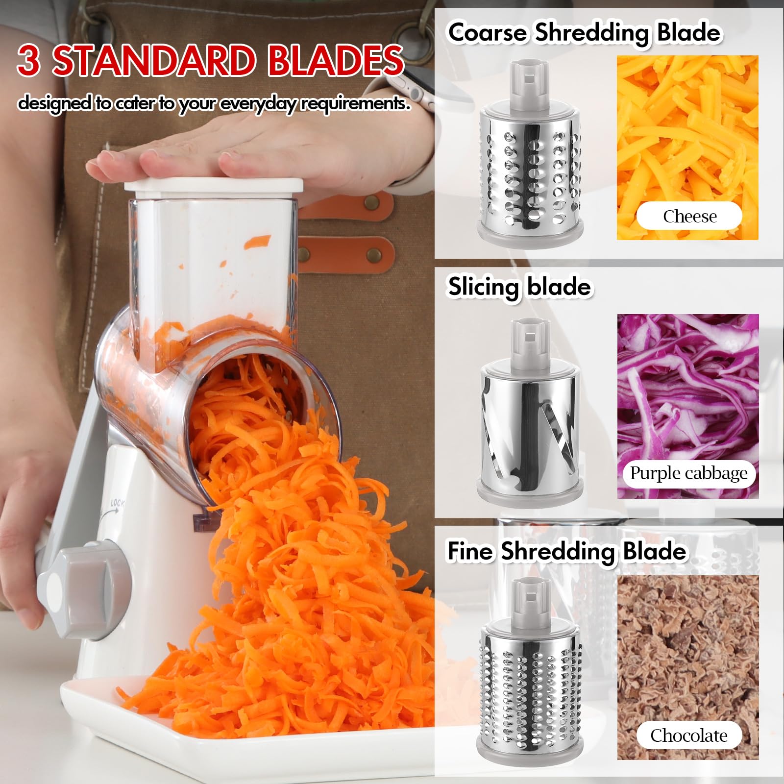 Ourokhome drum grater crushing blade for shaved ice at home.