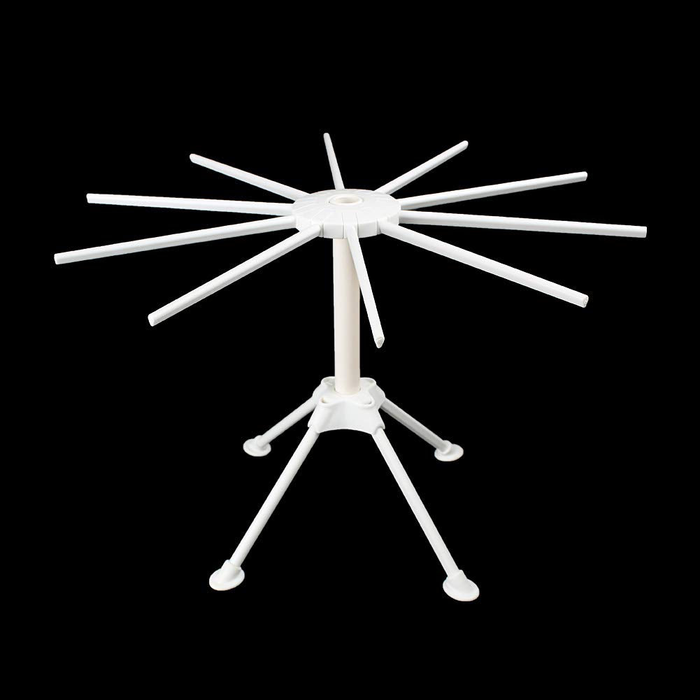 Ourokhome pasta drying rack shows a stable four-foot base for steady noodle hanging.