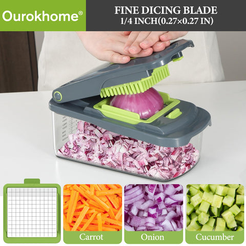 Ourokhome push-and-lock pusher for stable, precise chopping