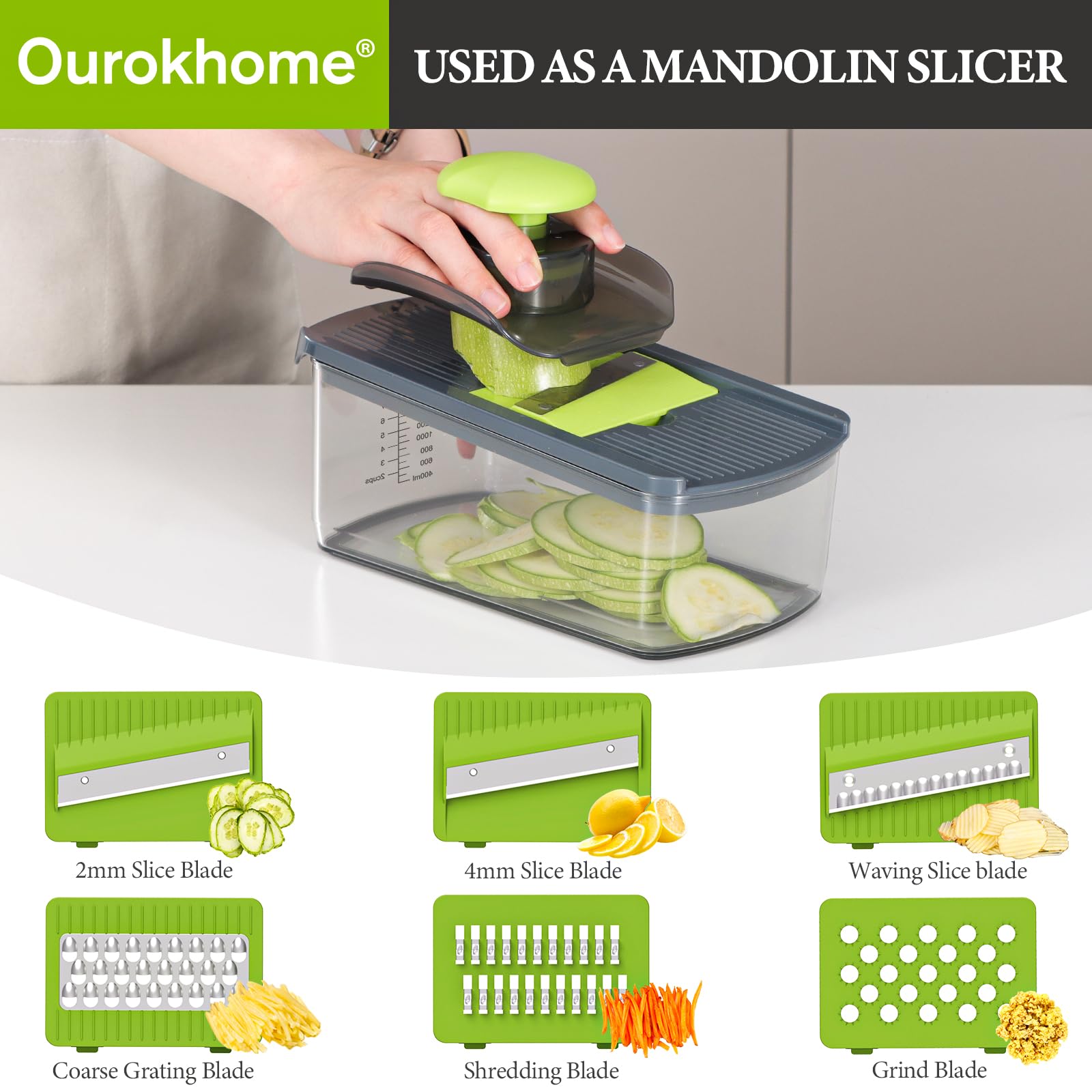 Ourokhome safety hand guard protects fingers during chopping tasks.