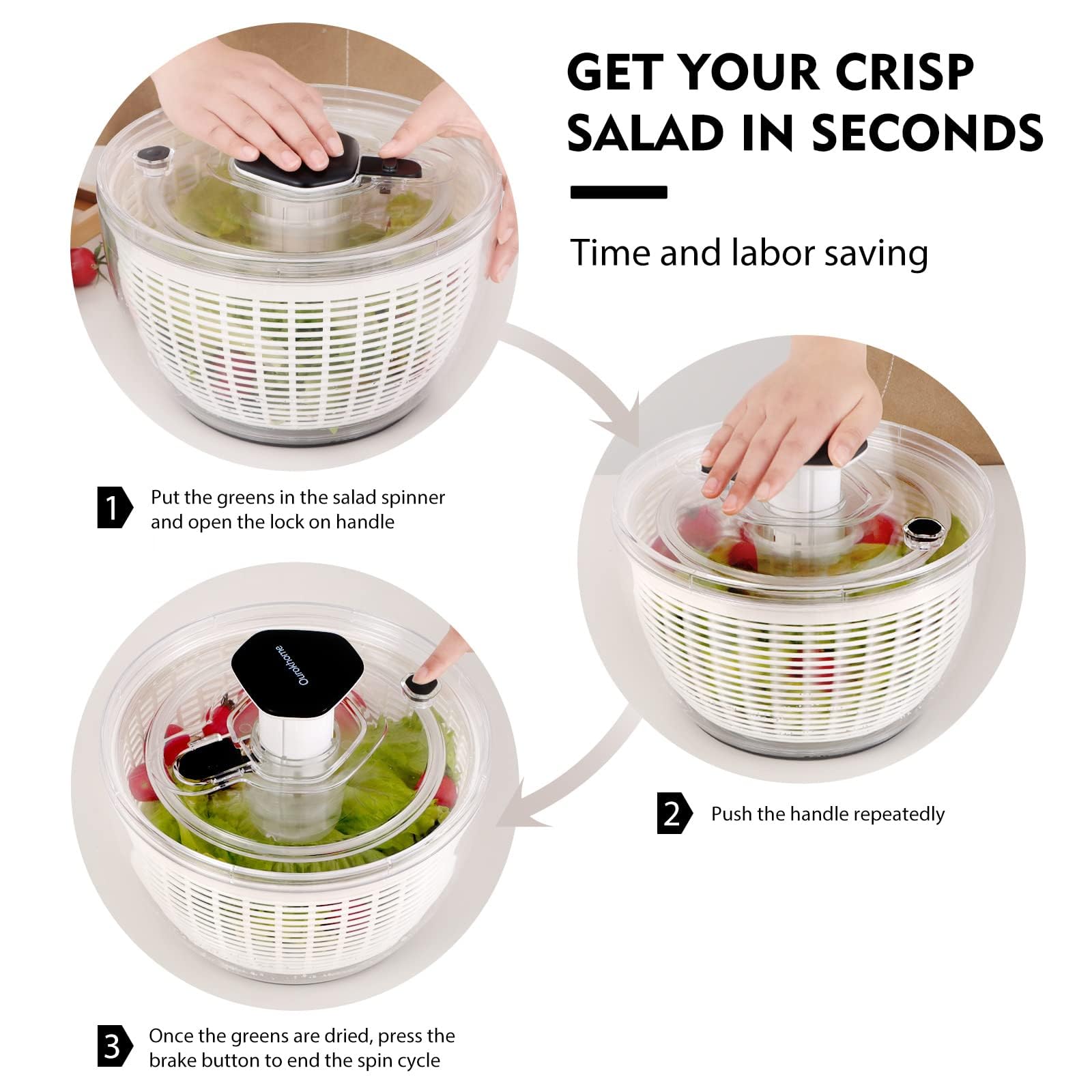 Ourokhome salad spinner doubles as a serving bowl and colander.