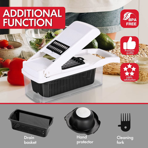 Ourokhome shred-blades image supports coarse and fine shredding for toppings.