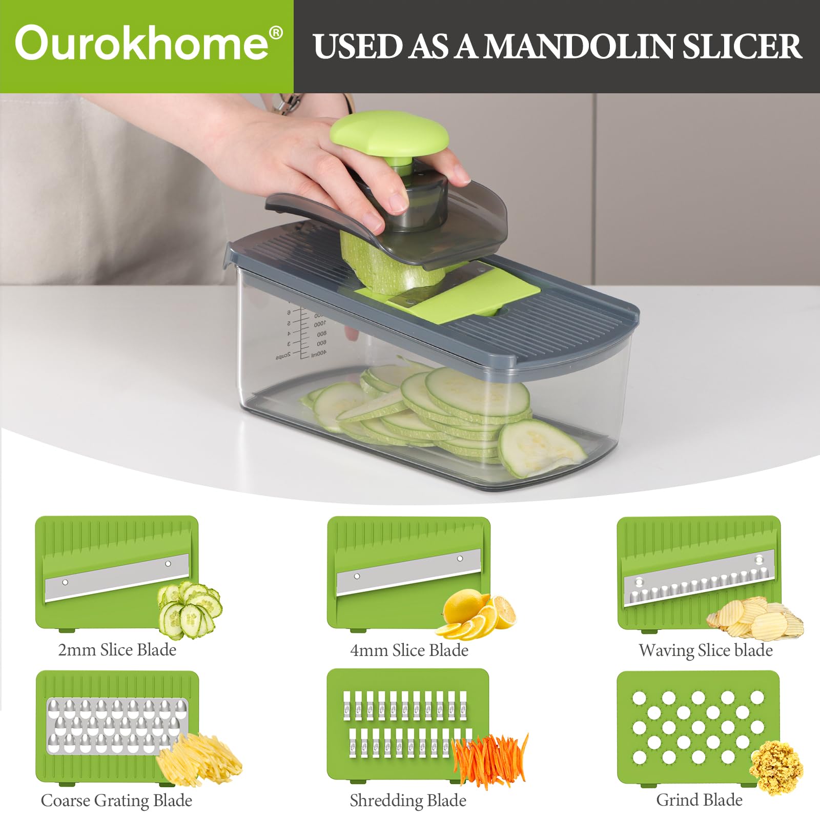 Ourokhome spiralizer blades perfect zucchini ribbons