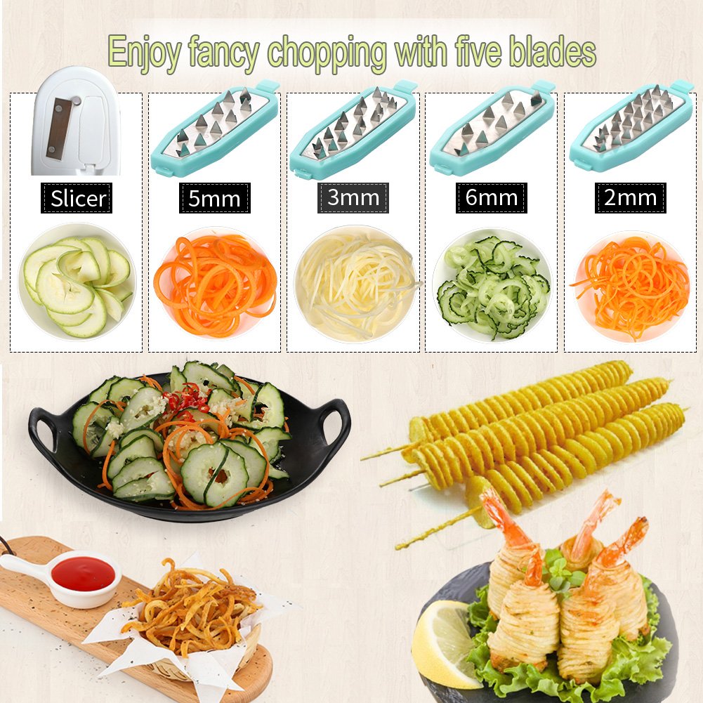 Ourokhome 5 blades close-up showing blade options for noodles