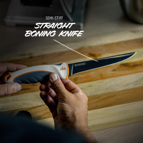 Outdoor Edge ErgoMax caping knife with textured handle for precise skinning and caping tasks.