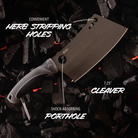 OUTDOOR EDGE ErgoMax soft-touch handle provides a secure grip when wet.