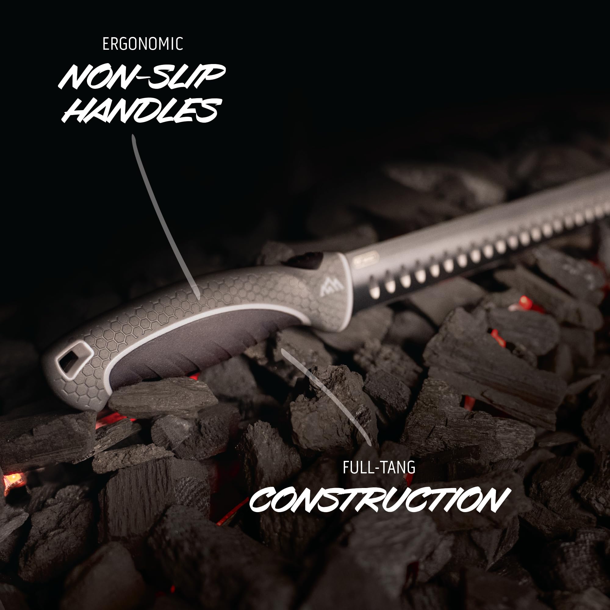 OUTDOOR EDGE ErgoMax titanium-coated blades stay sharp longer.