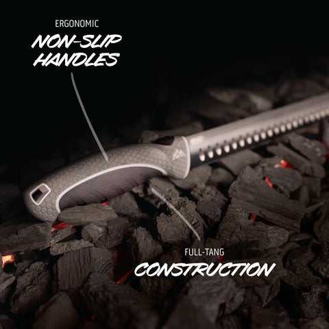 OUTDOOR EDGE ErgoMax titanium-coated blades stay sharp longer.