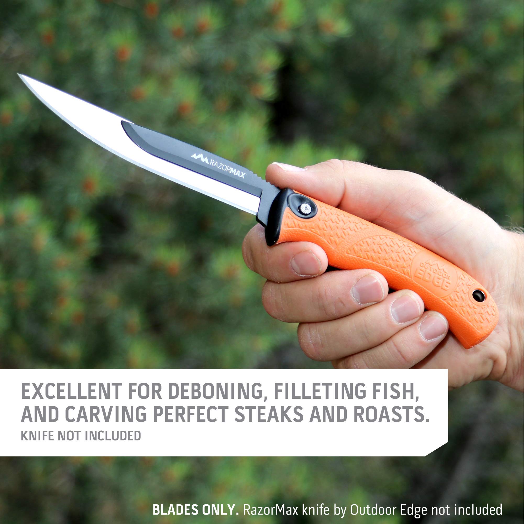 Six-pack replacement blades from OUTDOOR EDGE ensures continued sharp performance.