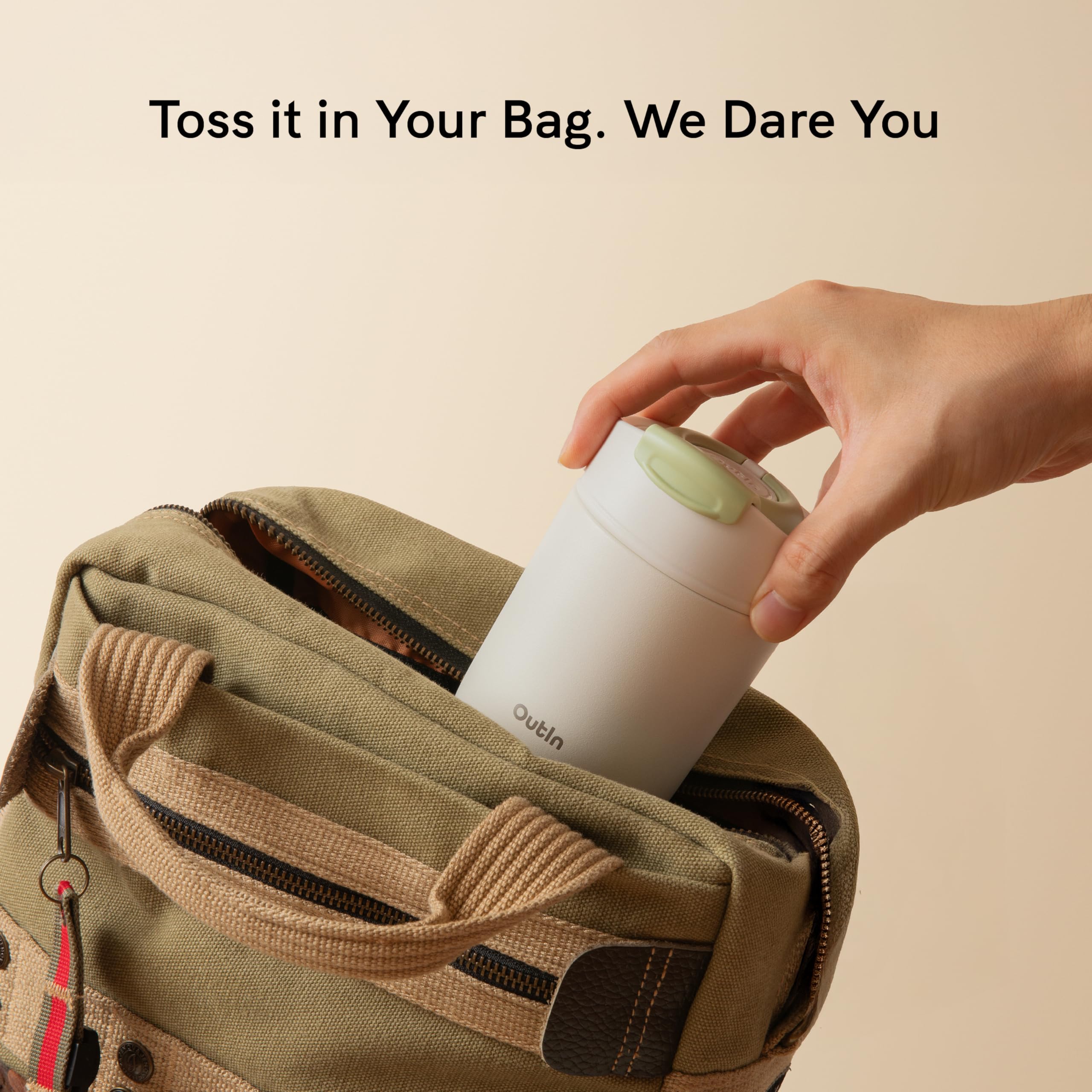 OutIn Travel Tumbler 316L interior minimizes metallic aftertaste and odors.