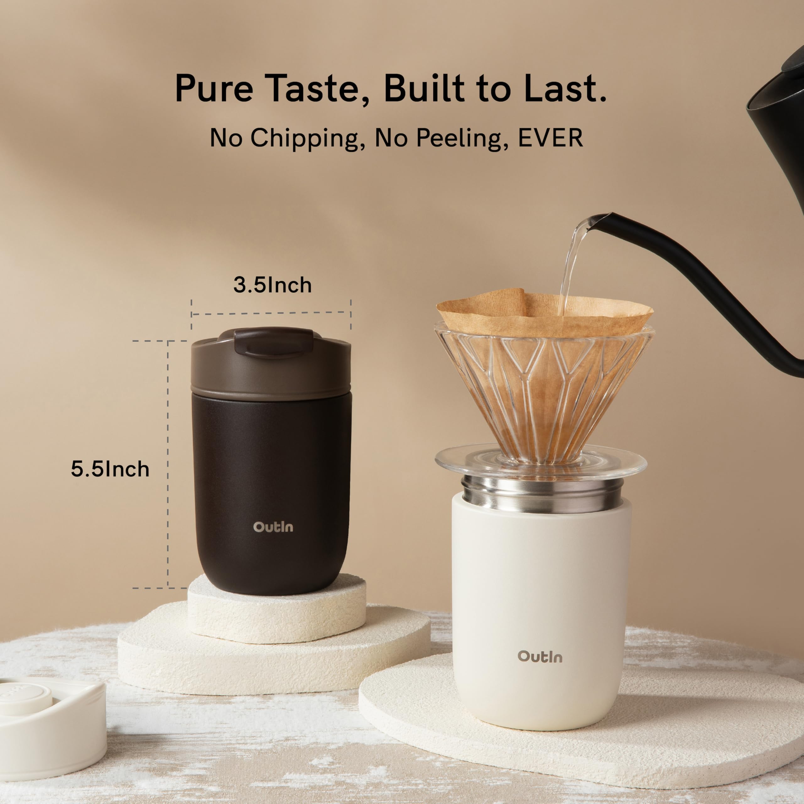 OutIn Travel Tumbler on-the-go companion for commutes and outdoor adventures.
