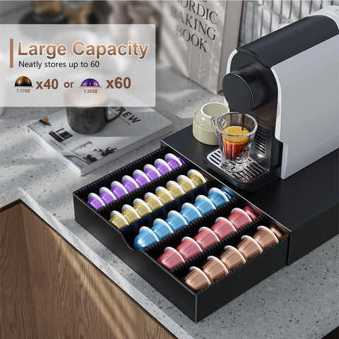 OUTIOE non-slip bottom pads secure the organizer on slick countertops.