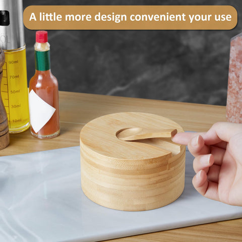 Outnili compact spice storage keeps counter tidy.