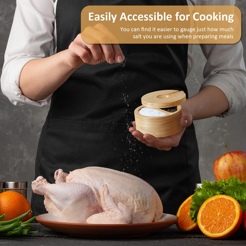 Outnili dual-compartment salt container keeps salts dry and fresh.