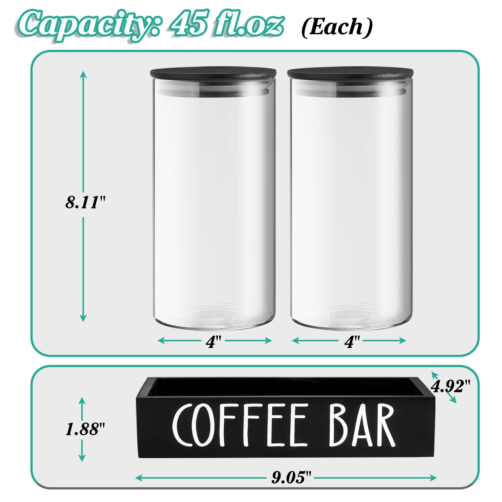 OUTNILI gift-ready coffee canister set ideal for housewarmings or Mother’s Day