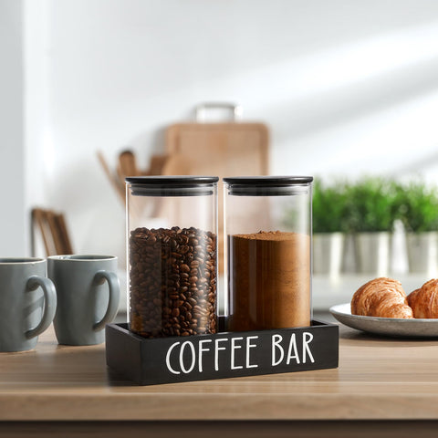 OUTNILI 45-ounce canisters storing coffee, sugar, or grounds on a kitchen counter
