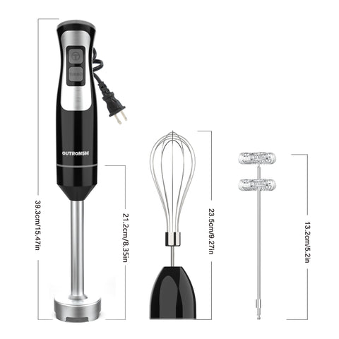 OUTRONSM all-in-one kit with attachments, easy cleaning, and a one-year warranty.