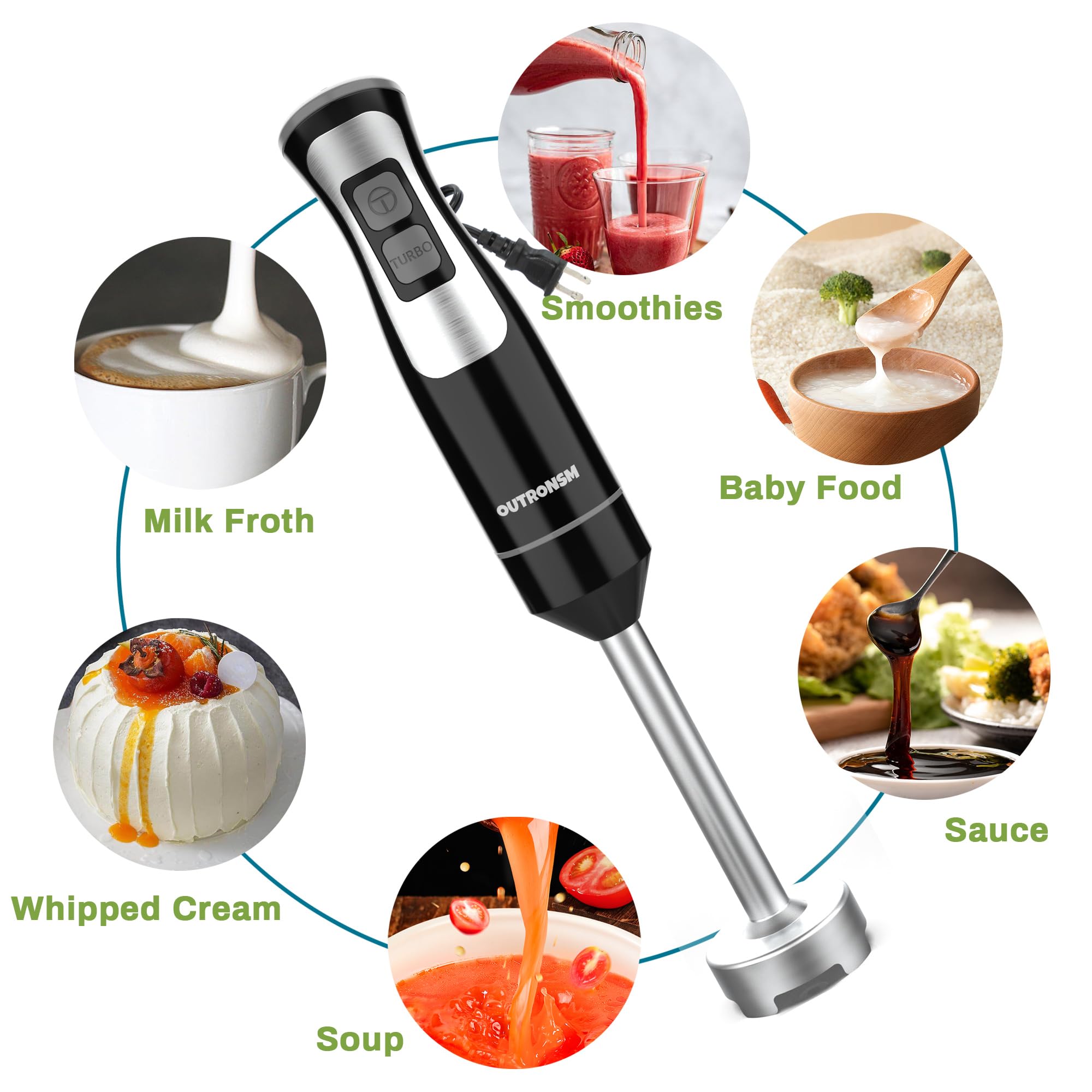 OUTRONSM puree baby food attachment helps create smooth textures for infants.