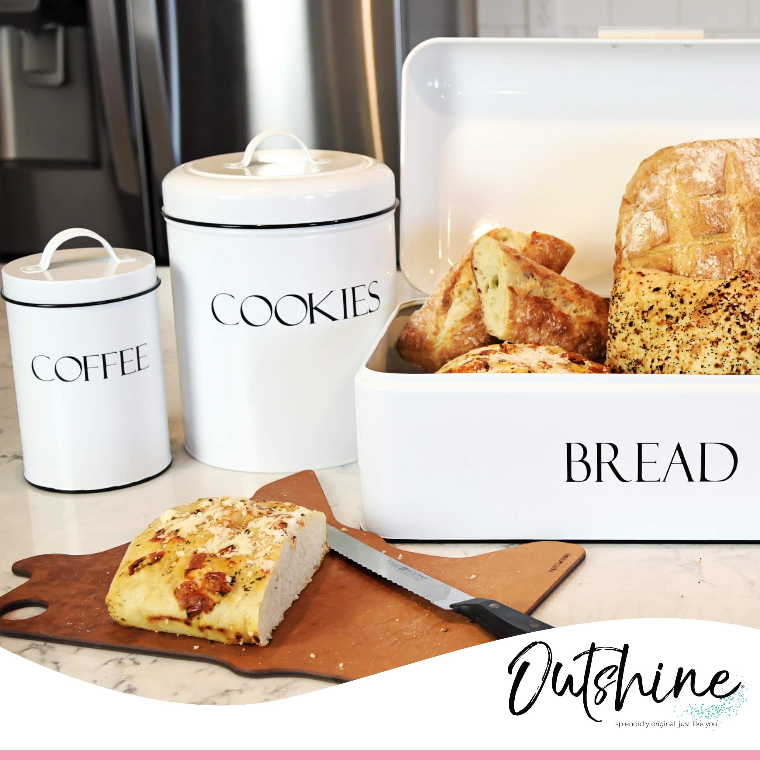OUTSHINE 10.2-inch tall, 7-inch diameter jar offers ample storage for cookies.